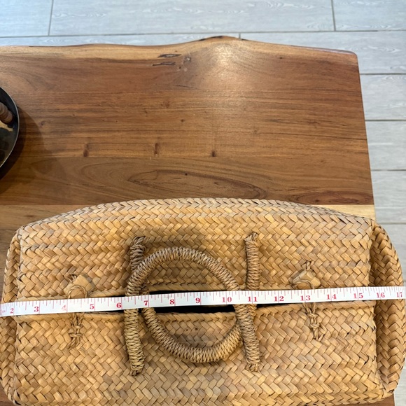 1960s Mid Century Seashell Embellished Woven Tote / Beach Bag Rare Find! - Picture 14 of 16